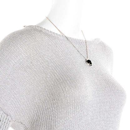 David Yurman Sterling Silver Black Onyx 14mm Infinity Pendant Necklace 2 of 6