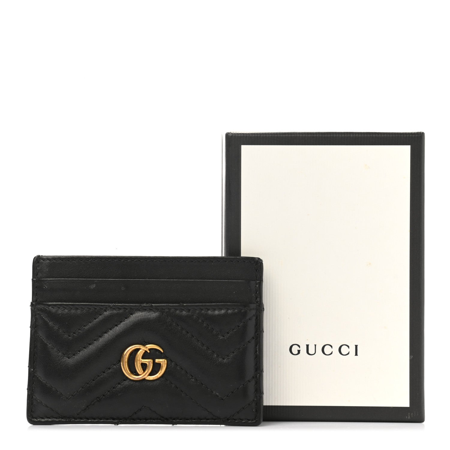 Gucci Calfskin Matelasse GG Marmont Card Holder Black 9 of 9