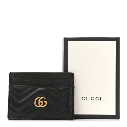 Gucci Calfskin Matelasse GG Marmont Card Holder Black 9 of 9