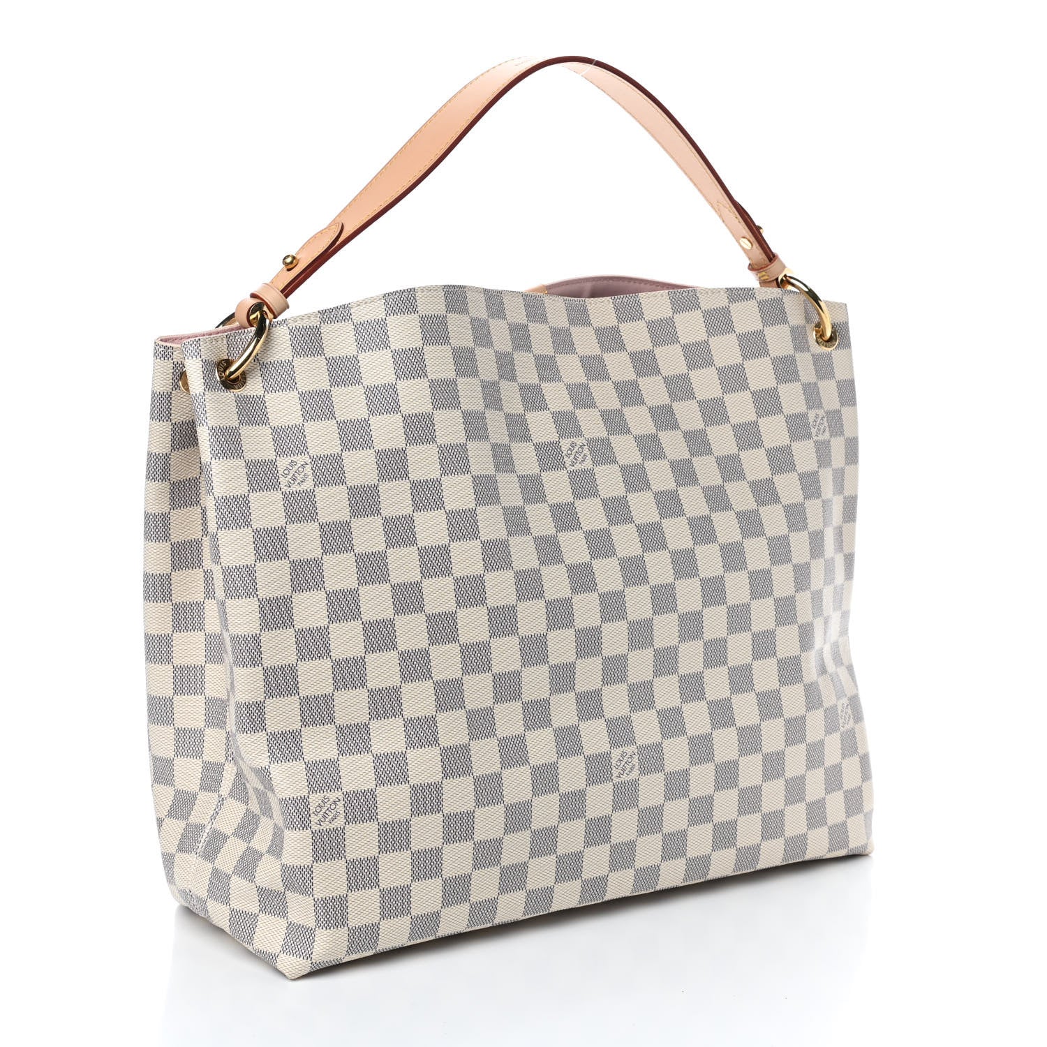 Louis Vuitton Damier Azur Graceful MM Rose Ballerine 3 of 12