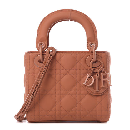Christian Dior Ultra Matte Calfskin Cannage Mini Lady Dior Orange 1 of 13