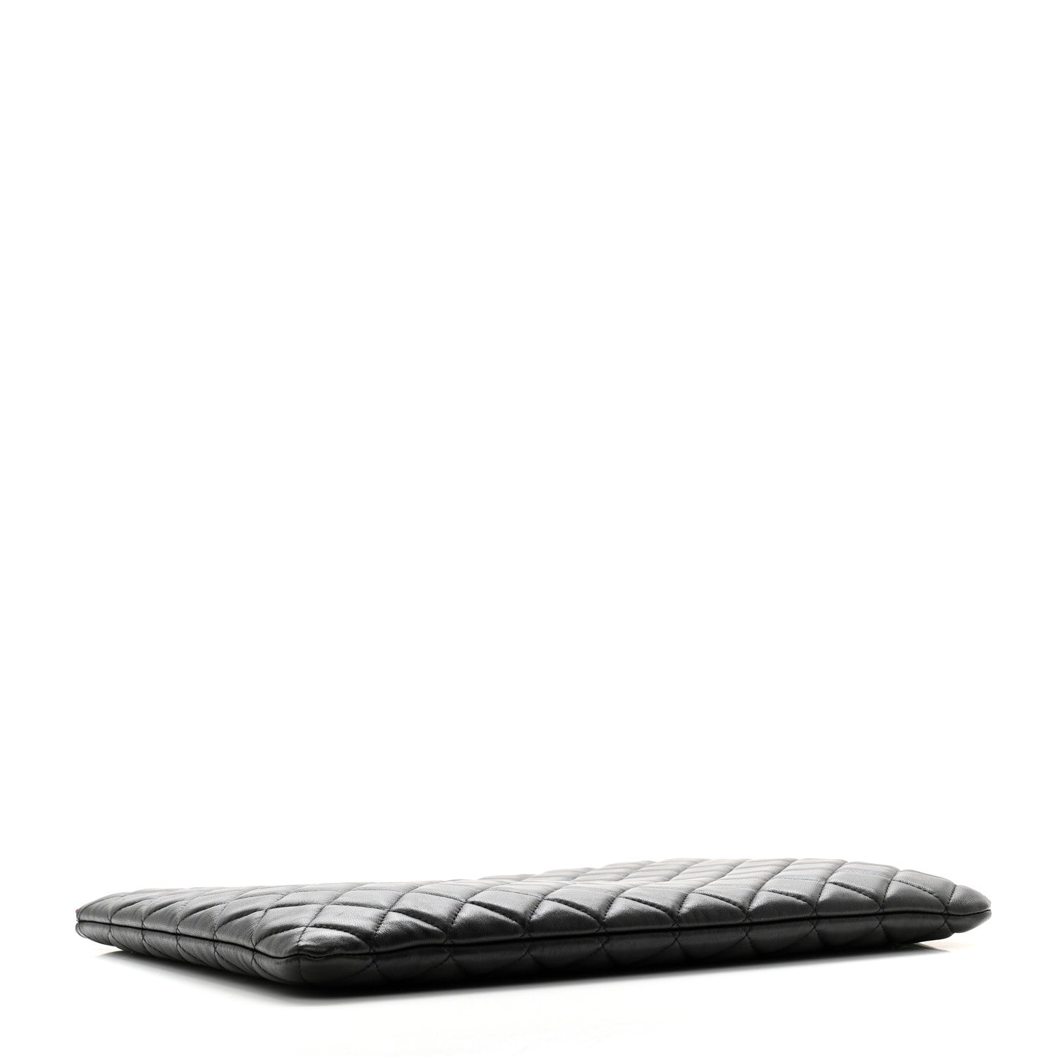 Chanel Lambskin Quilted Large Cosmetic Case Black 4 of 9