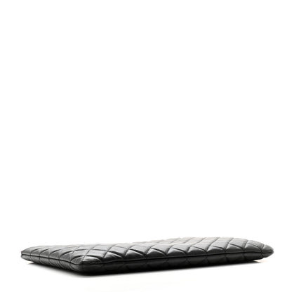Chanel Lambskin Quilted Large Cosmetic Case Black 4 of 9
