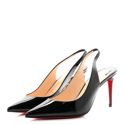 Christian Louboutin Patent Kate Sling 85 Pumps 35.5 Black 4 of 8