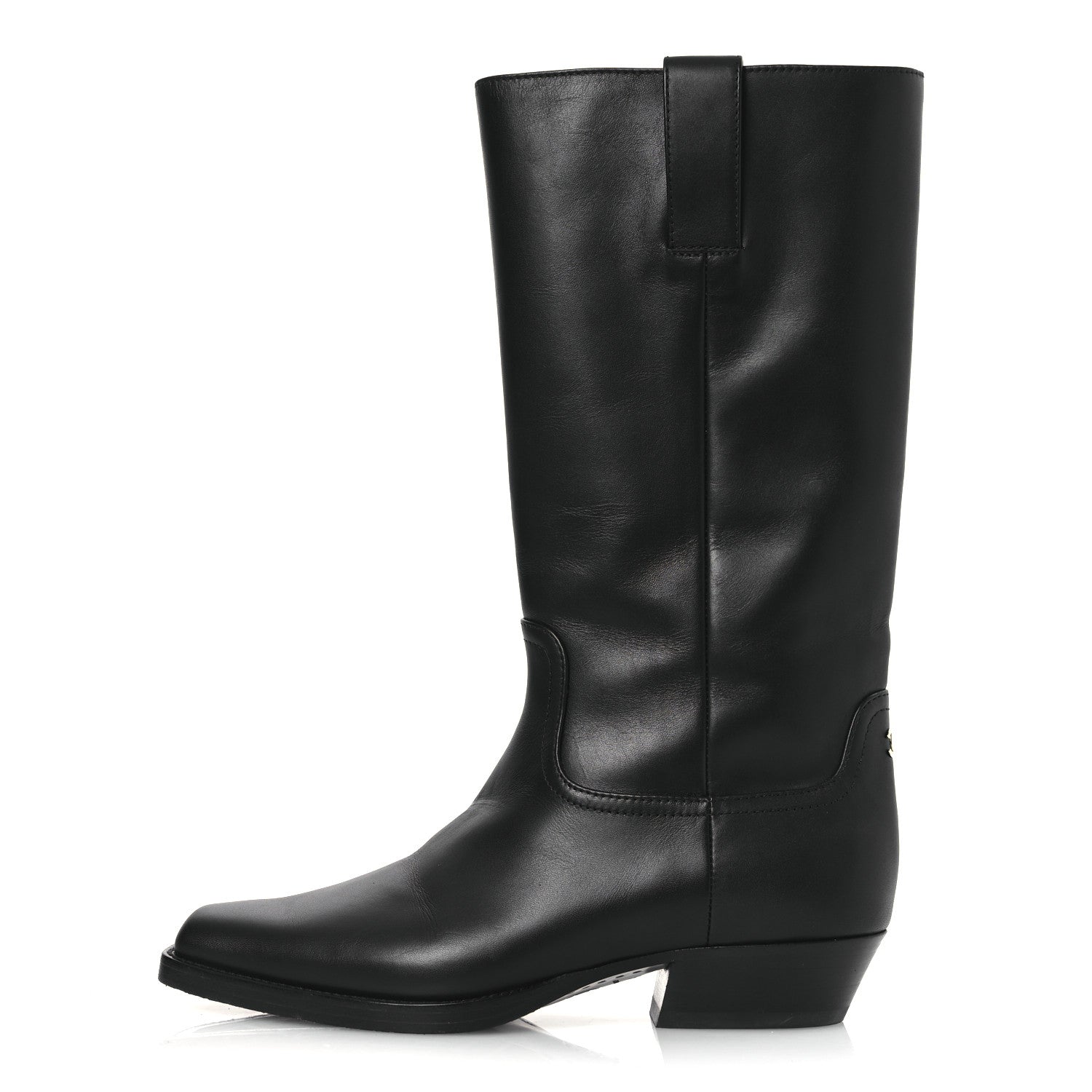 Chanel Calfskin CC High Boots 39.5 Black 1 of 13