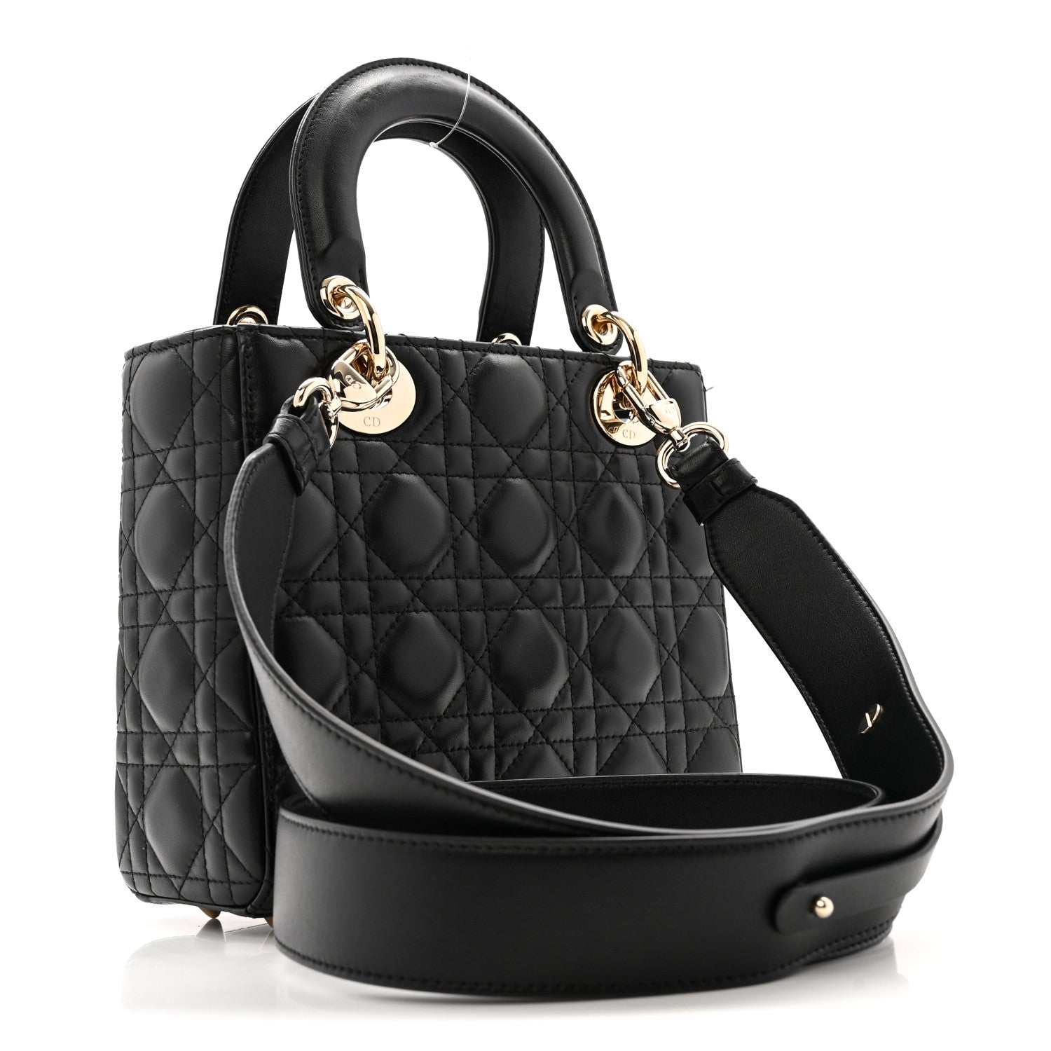 Christian Dior Lambskin Cannage Small My ABCDior Lady Dior Black 3 of 14