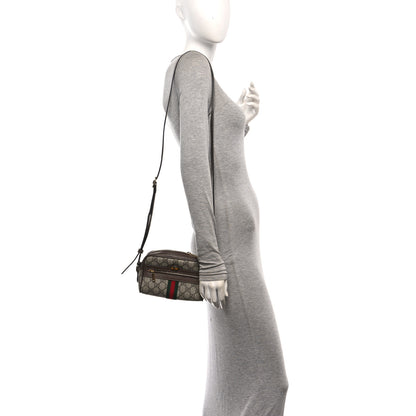 Gucci GG Supreme Monogram Web Mini Ophidia Shoulder Bag Brown 2 of 10
