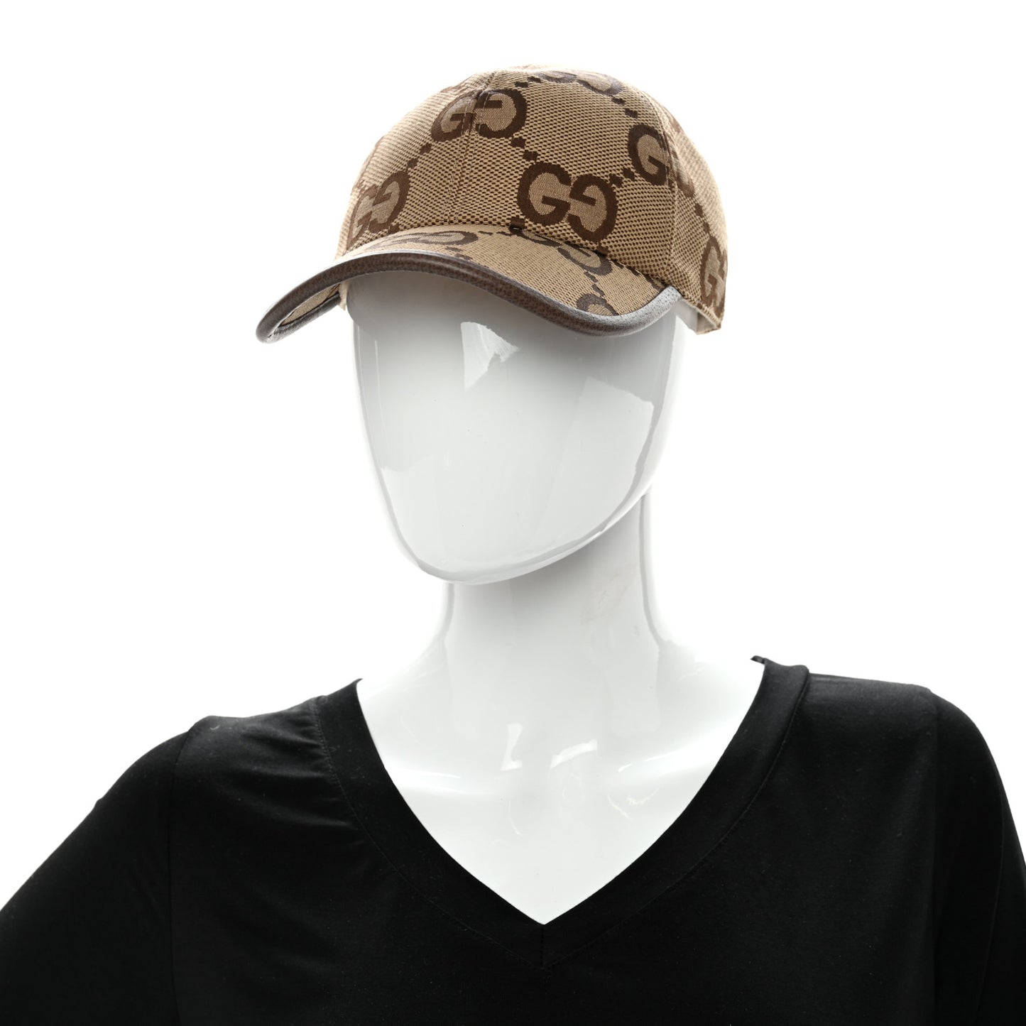 Monogram Jumbo GG Baseball Hat S 56 Camel Ebony
