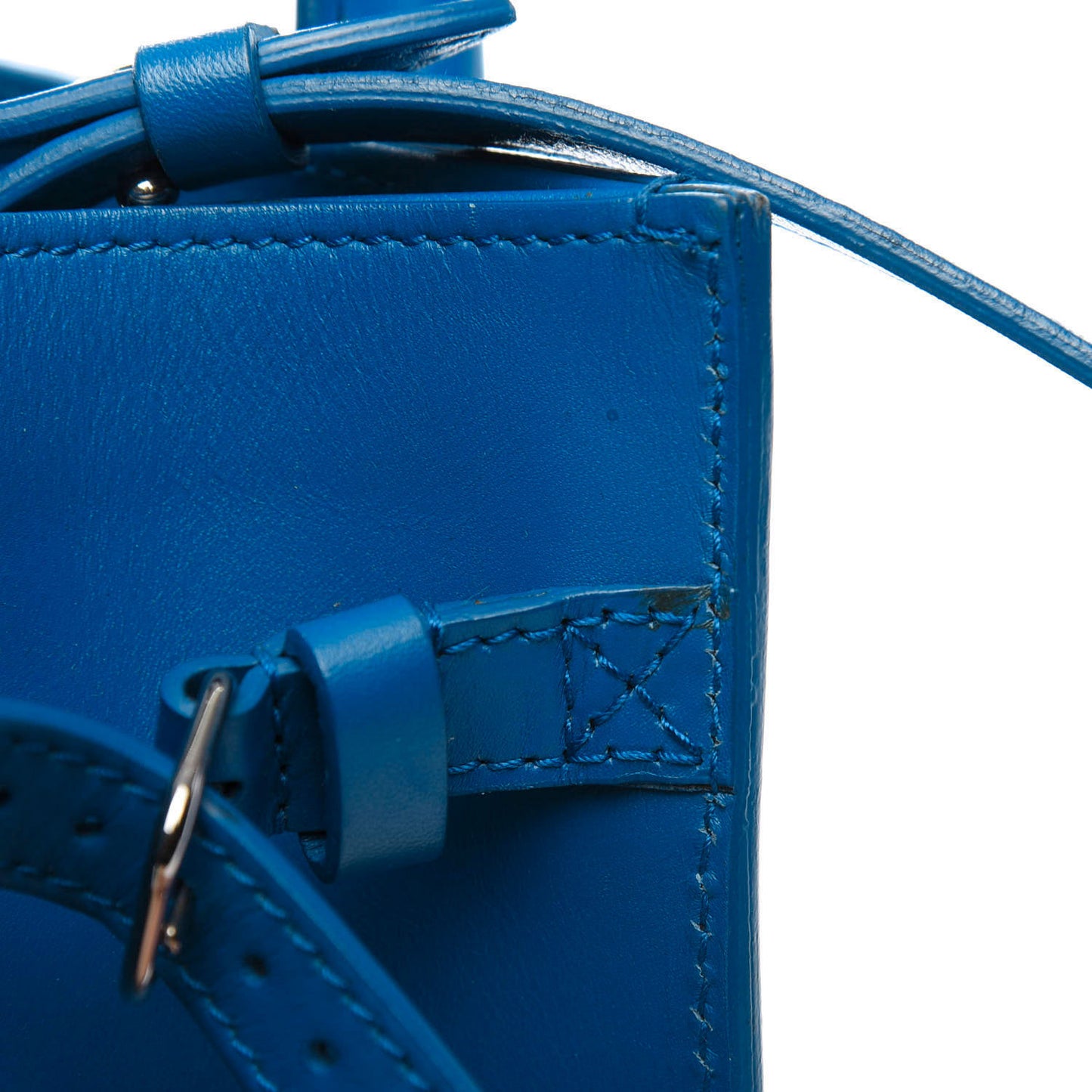 Smooth Calfskin Acrochord Mini All Afternoon Tote Outremer Bleu Lazuli