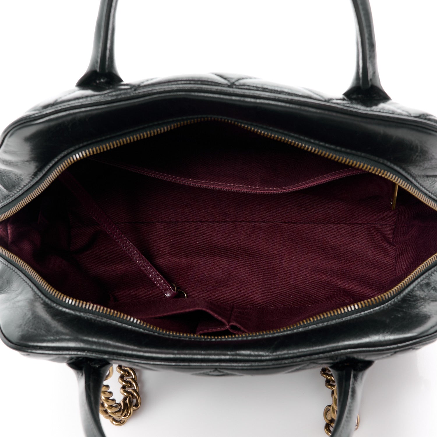 Chanel Glazed Calfskin Castle Rock Bowling Bag Black 5 of 12