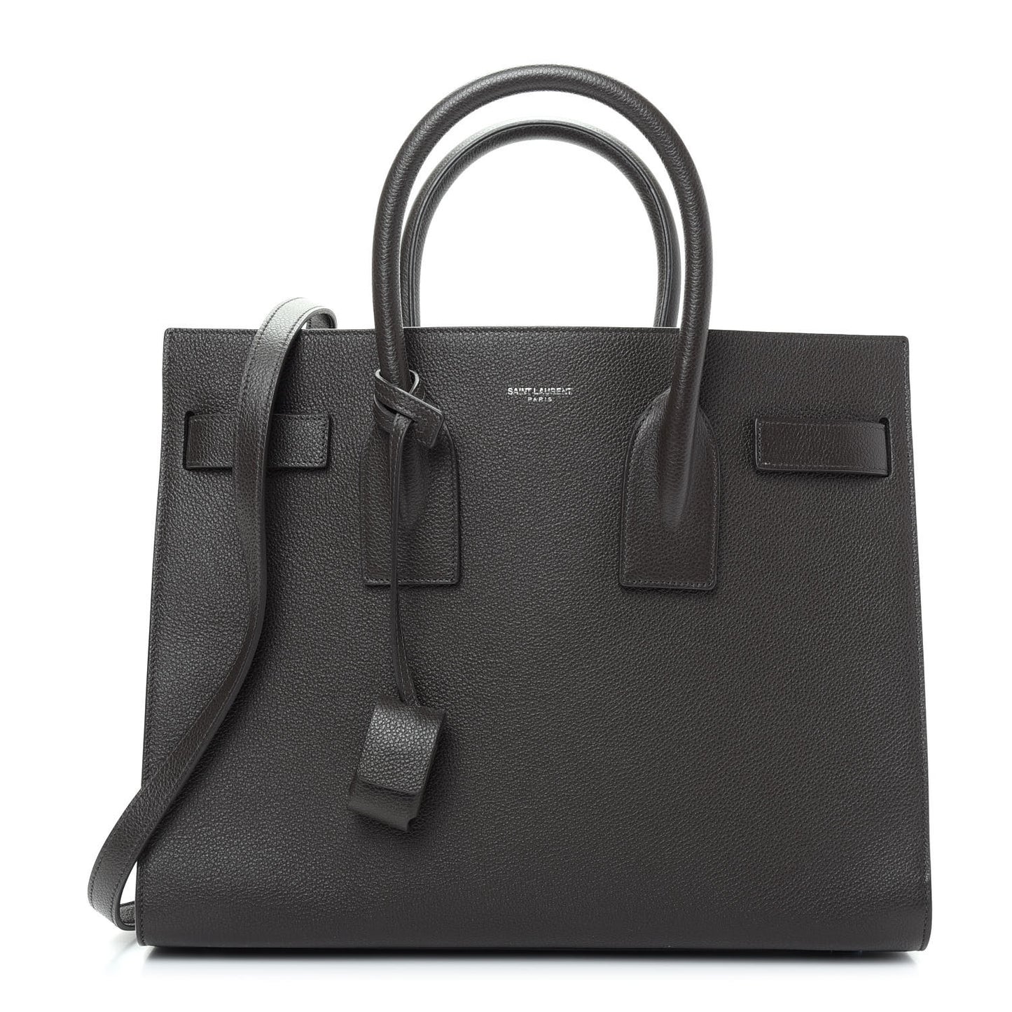 Grained Calfskin Small Sac De Jour Coal