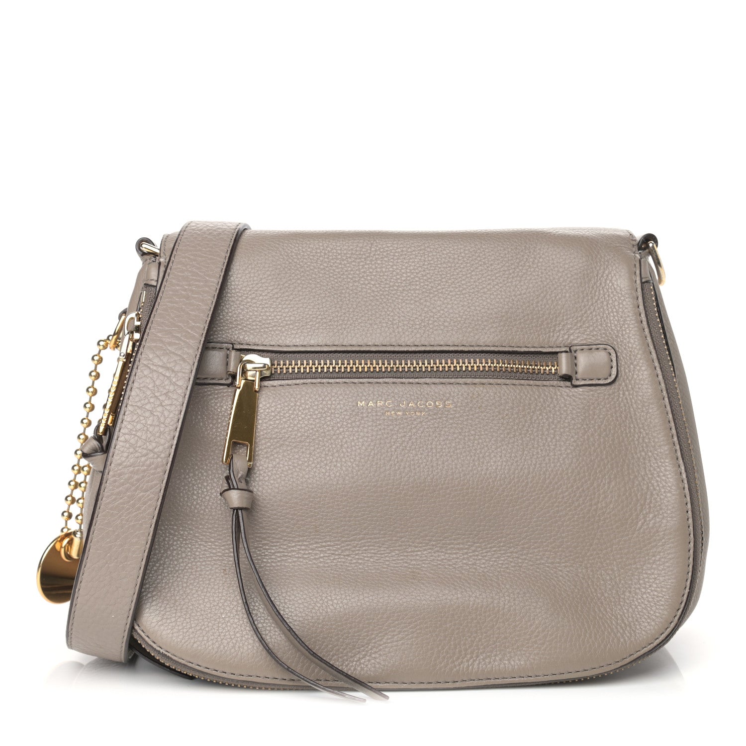 Marc Jacobs Pebbled Calfskin Recruit Nomad Crossbody Mink 1 of 15