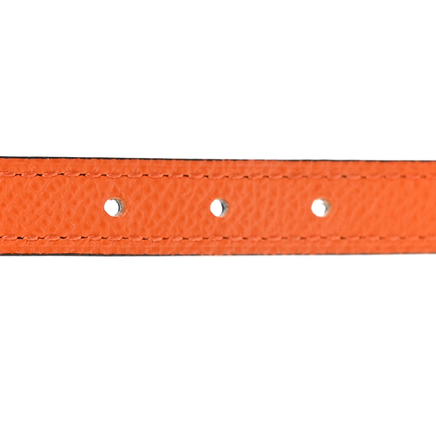 Hermes Swift Epsom 13mm Gamma Belt 75 Black Orange 4 of 6