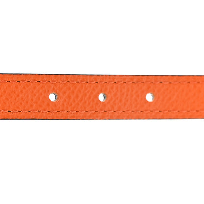 Hermes Swift Epsom 13mm Gamma Belt 75 Black Orange 4 of 6