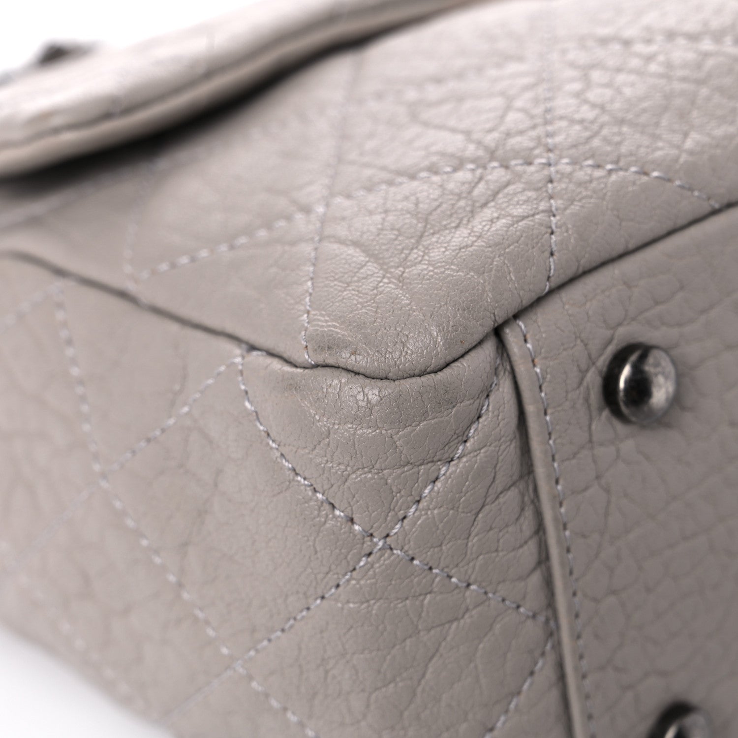Chanel Washed Lambskin Quilted CC Travel Flap Grey 8 of 13