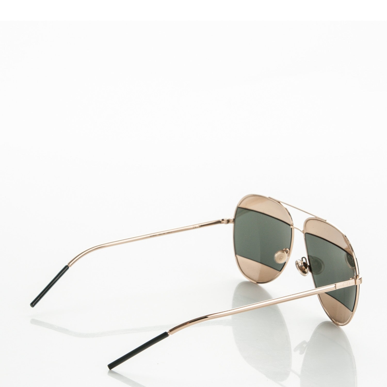 Christian Dior Split 1 Aviator Sunglasses Gold 3 of 5