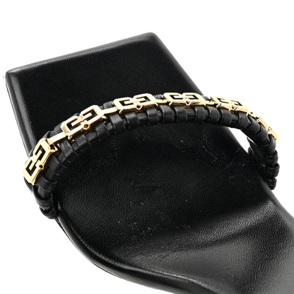 Givenchy Smooth Nappa G Woven Slingback 90mm Sandals 38.5 Black 9 of 10