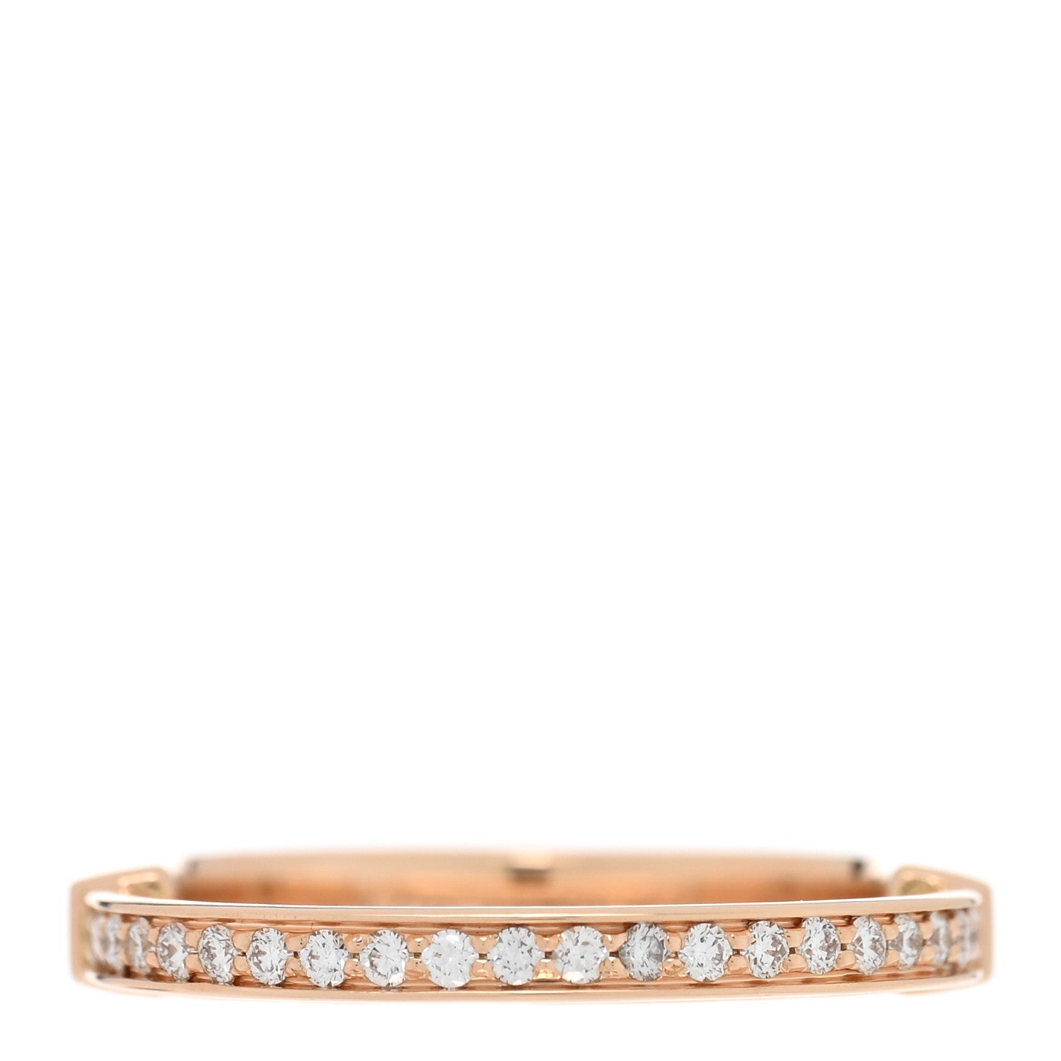 Tiffany 18K Rose Gold Diamond Lock Ring 50 5.5 3 of 6