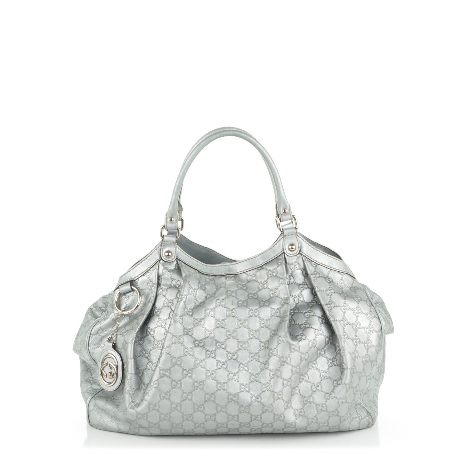 Gucci Guccissima Large Sukey Tote Silver 1 of 7