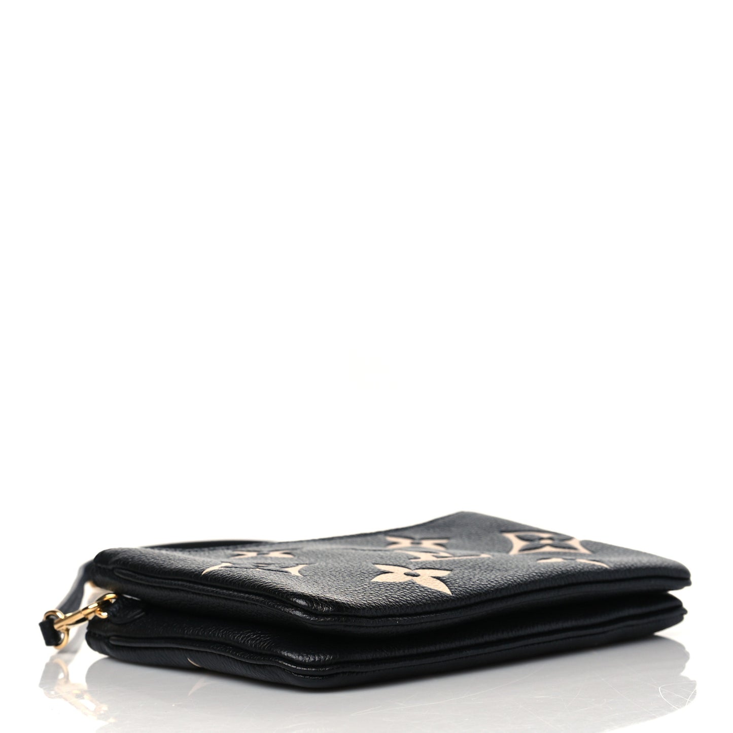 Empreinte Monogram Giant Double Zip Pochette Black Cream