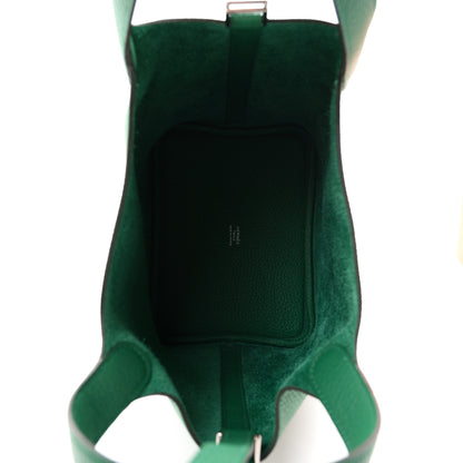 Hermes Taurillon Clemence Picotin Lock 18 PM Vert Vertigo 5 of 11