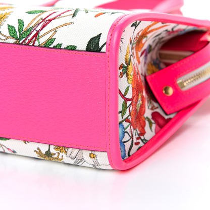 Gucci Canvas Medium Flora Tote Fuchsia 9 of 9