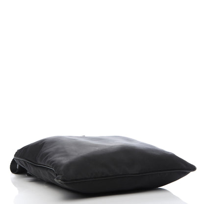 Prada Tessuto Nylon Saffiano Flat Messenger Bag Black 4 of 9