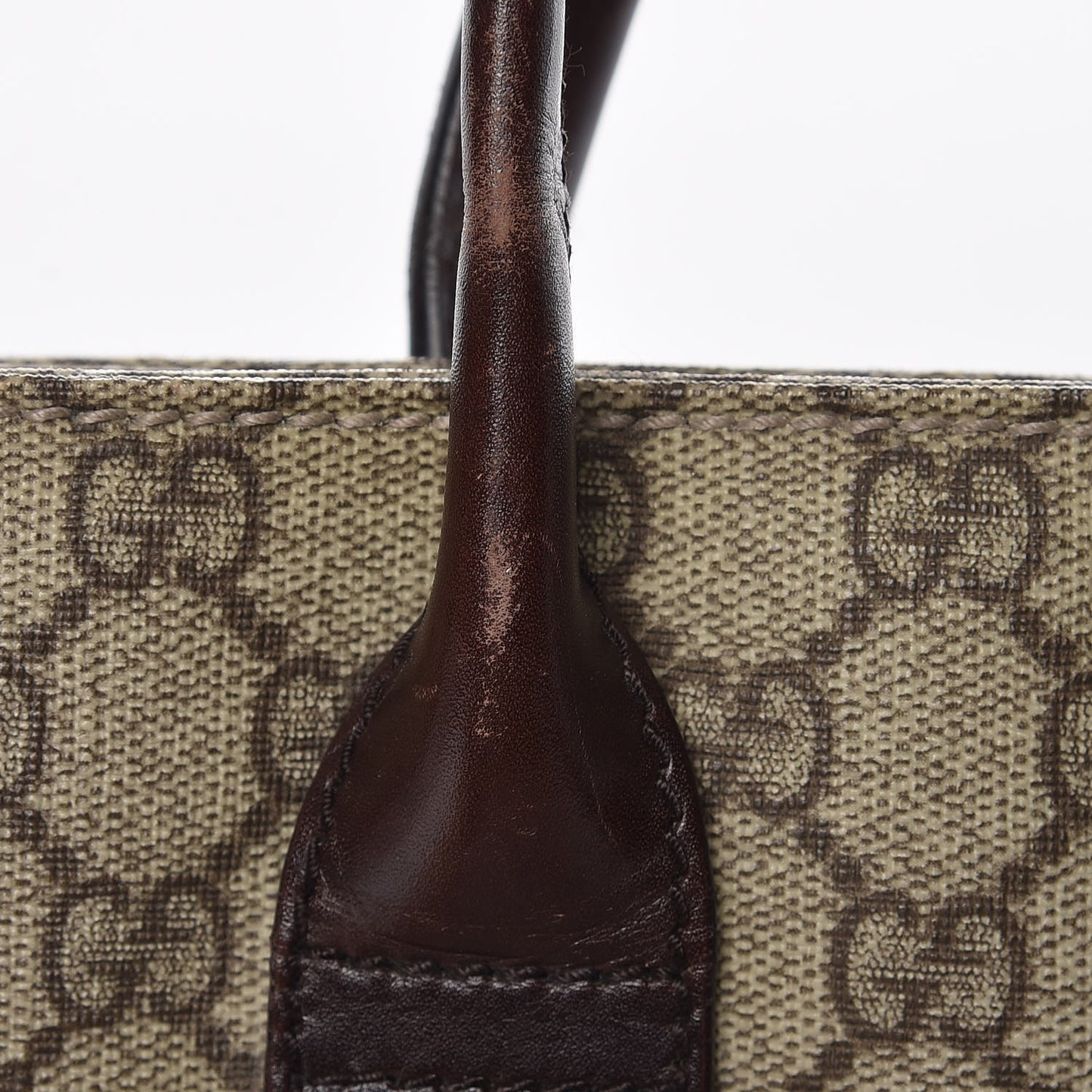 GG Plus Monogram Small Vertical Tote Dark Brown