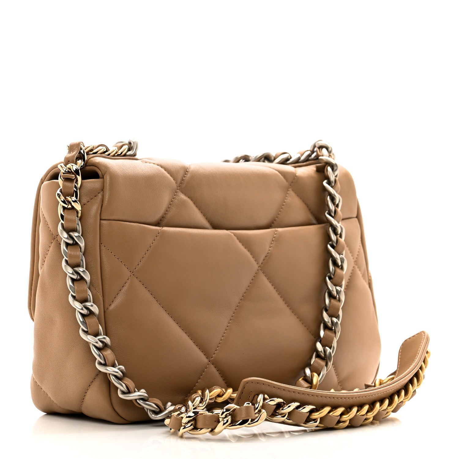 Chanel Lambskin Quilted Medium Chanel 19 Flap Dark Beige 3 of 10