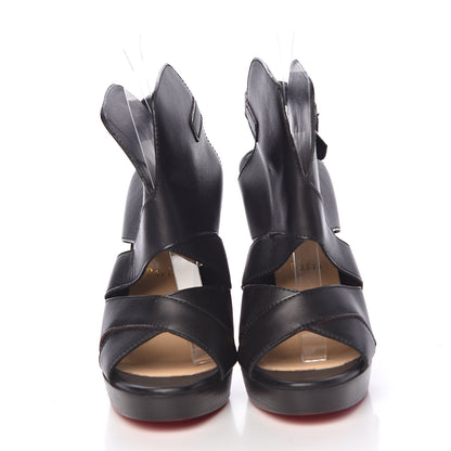 Christian Louboutin Calfskin Apron Lili 120 Pumps 39 Black 2 of 11