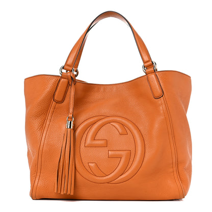 Gucci Pebbled Calfskin Medium Soho Shoulder Bag Curcuma 1 of 18