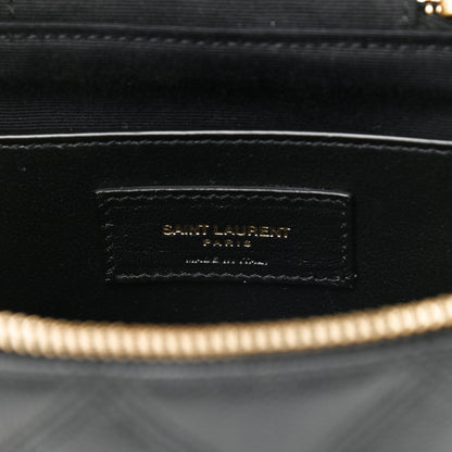 Saint Laurent Grain de Poudre Quilted 80's Vanity Bag Black 6 of 8