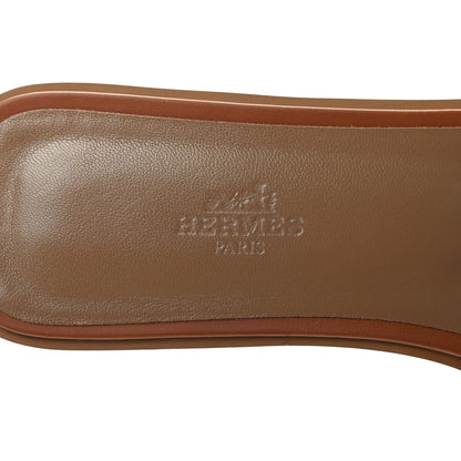 Hermes Box Calfskin Oran Sandals 40 Gold 7 of 11