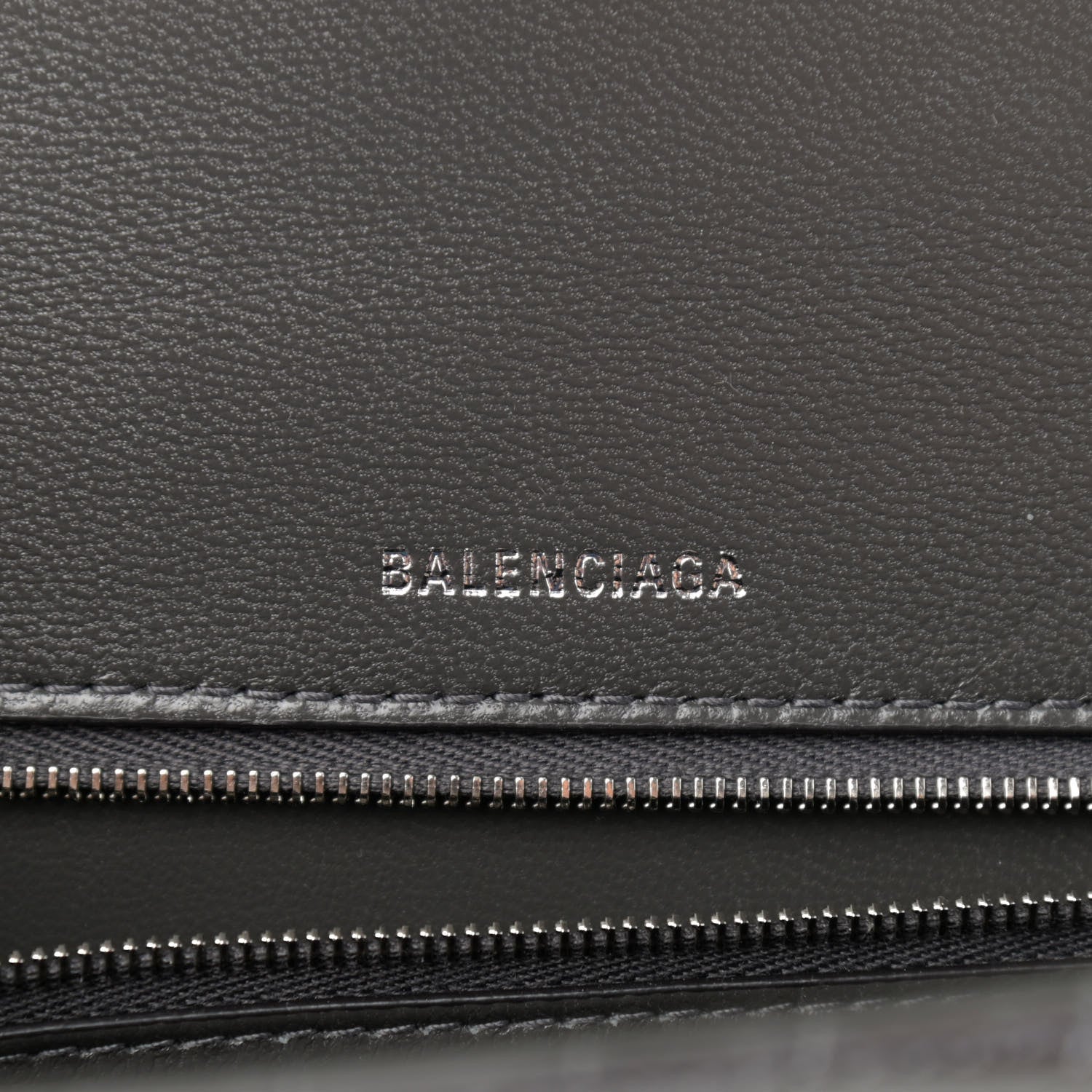 Balenciaga Shiny Calfskin Crocodile Embossed Medium Hourglass Top Handle Bag Dark Grey 6 of 11