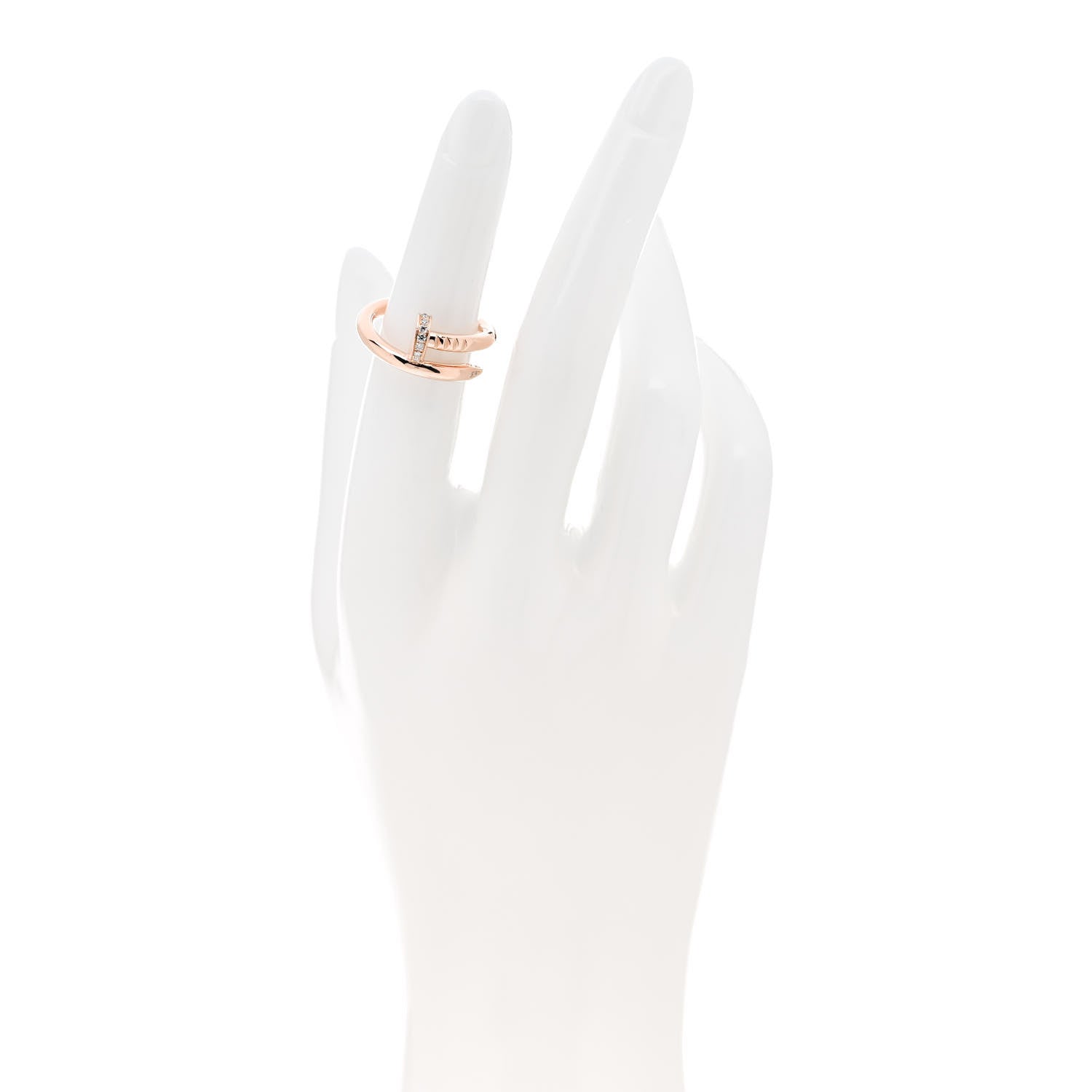 Cartier 18K Pink Gold Diamond Juste Un Clou Ring 51 5.75 2 of 4