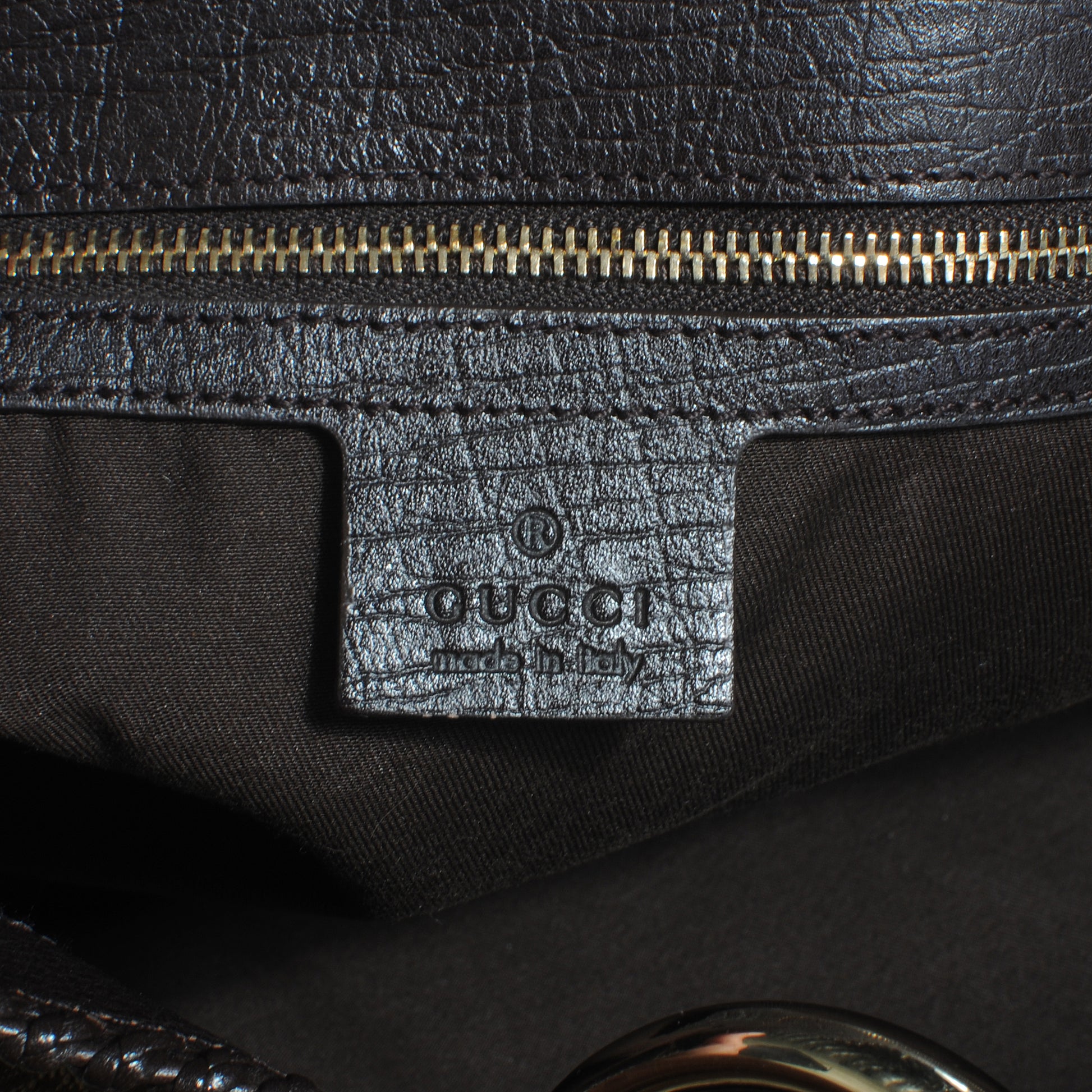 Gucci Monogram Large Horsebit Chain Hobo Ebony 6 of 9