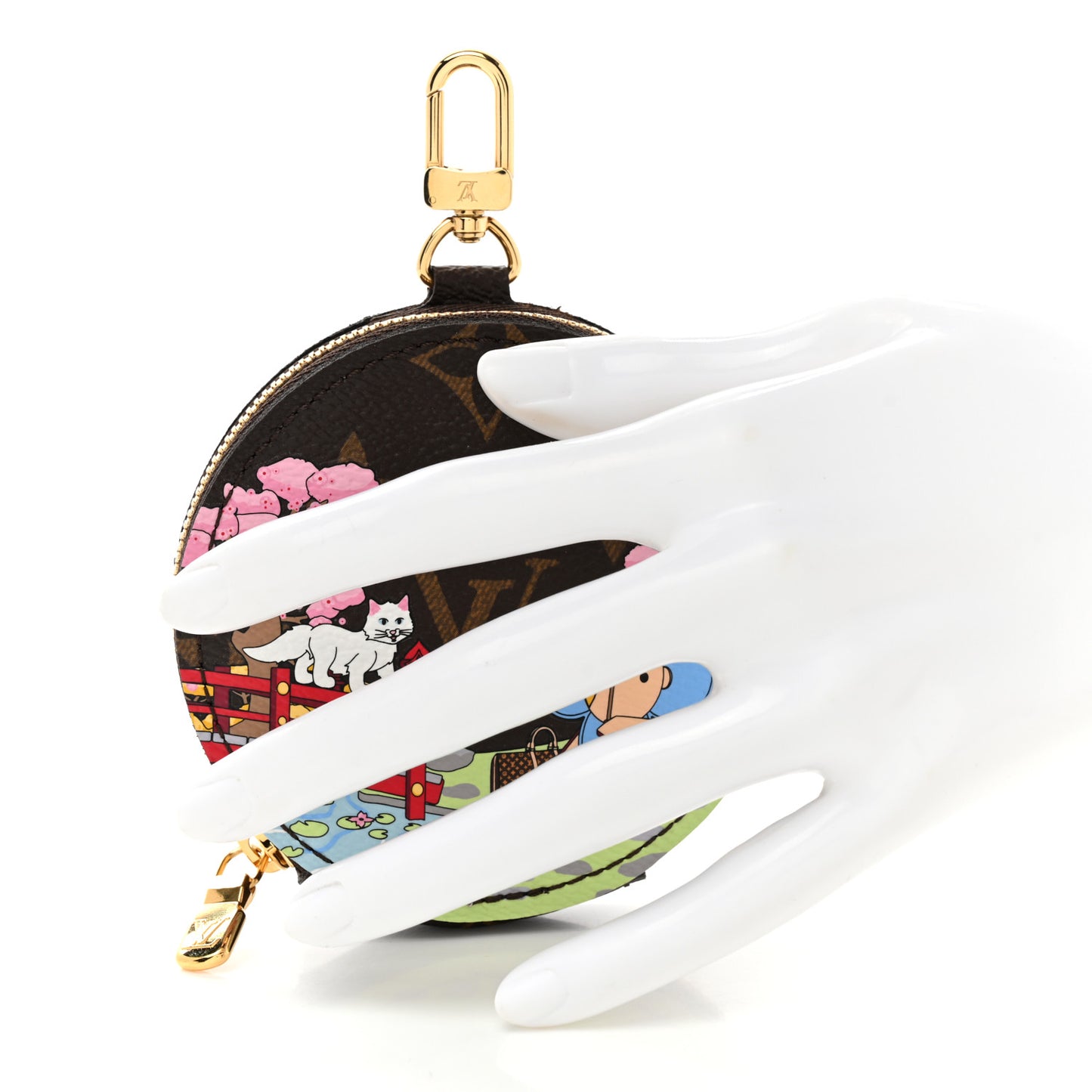Monogram 2021 Christmas Animation Japanese Garden Round Coin Purse Wisteria Pink