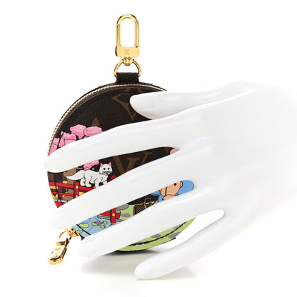 Louis Vuitton Monogram 2021 Christmas Animation Japanese Garden Round Coin Purse Wisteria Pink 2 of 7