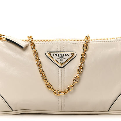 Prada Soft Lux Calfskin Medium Re-Edition 2002 Shoulder Bag White 8 of 10