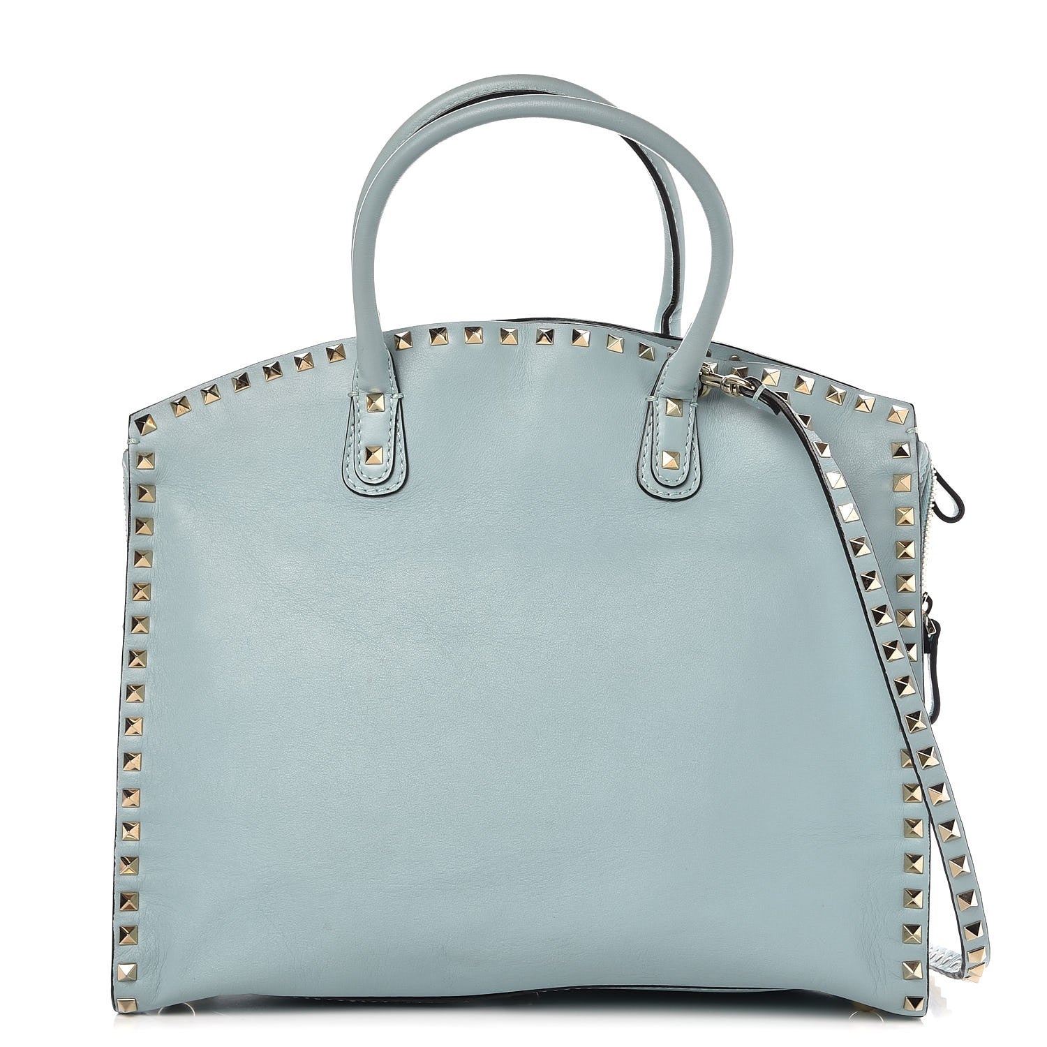 Valentino Garavani Vitello Rockstud Dome Shopper Baby Blue 1 of 14