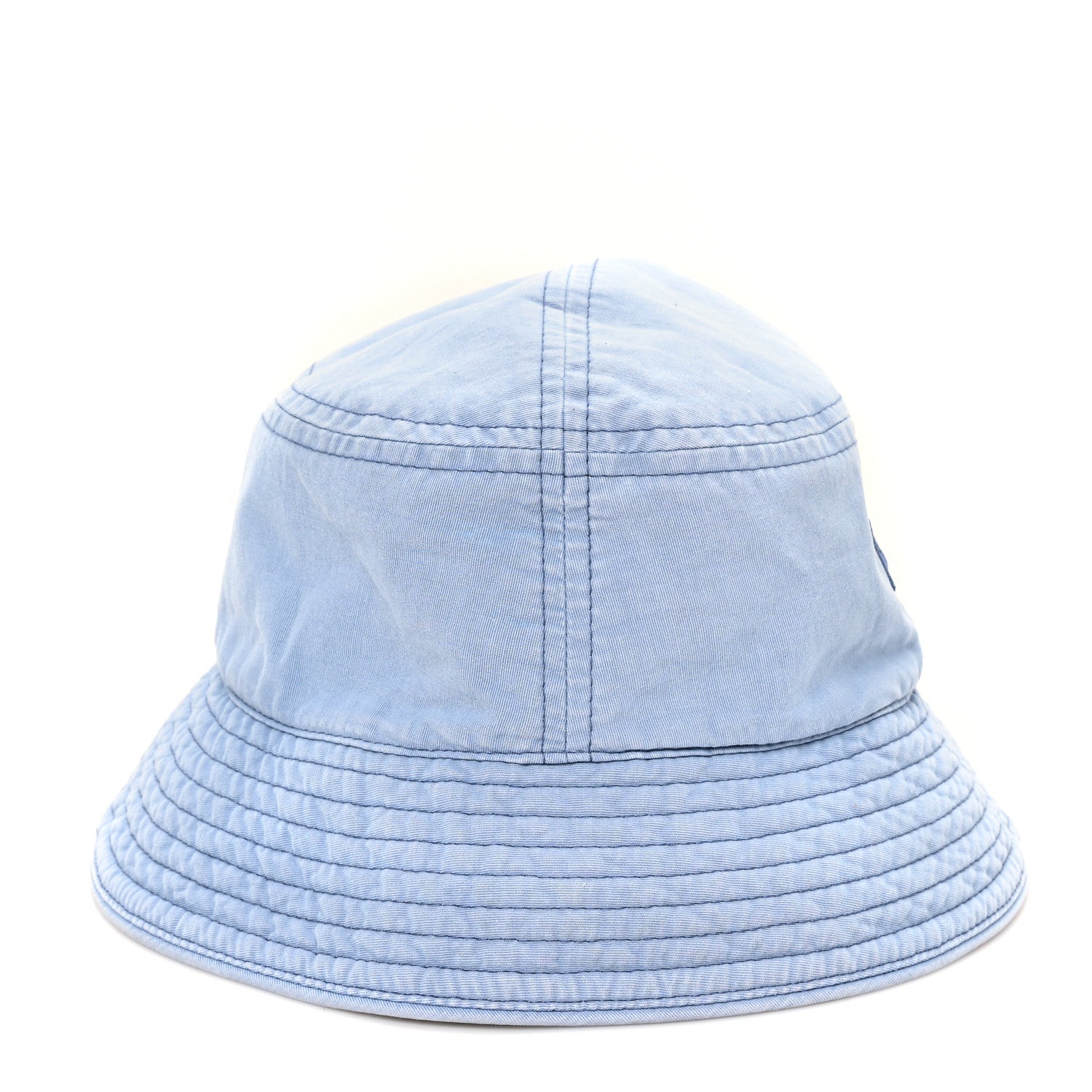 Fendi Woven Fabric Logo Bucket Hat M Celeste 6 of 8