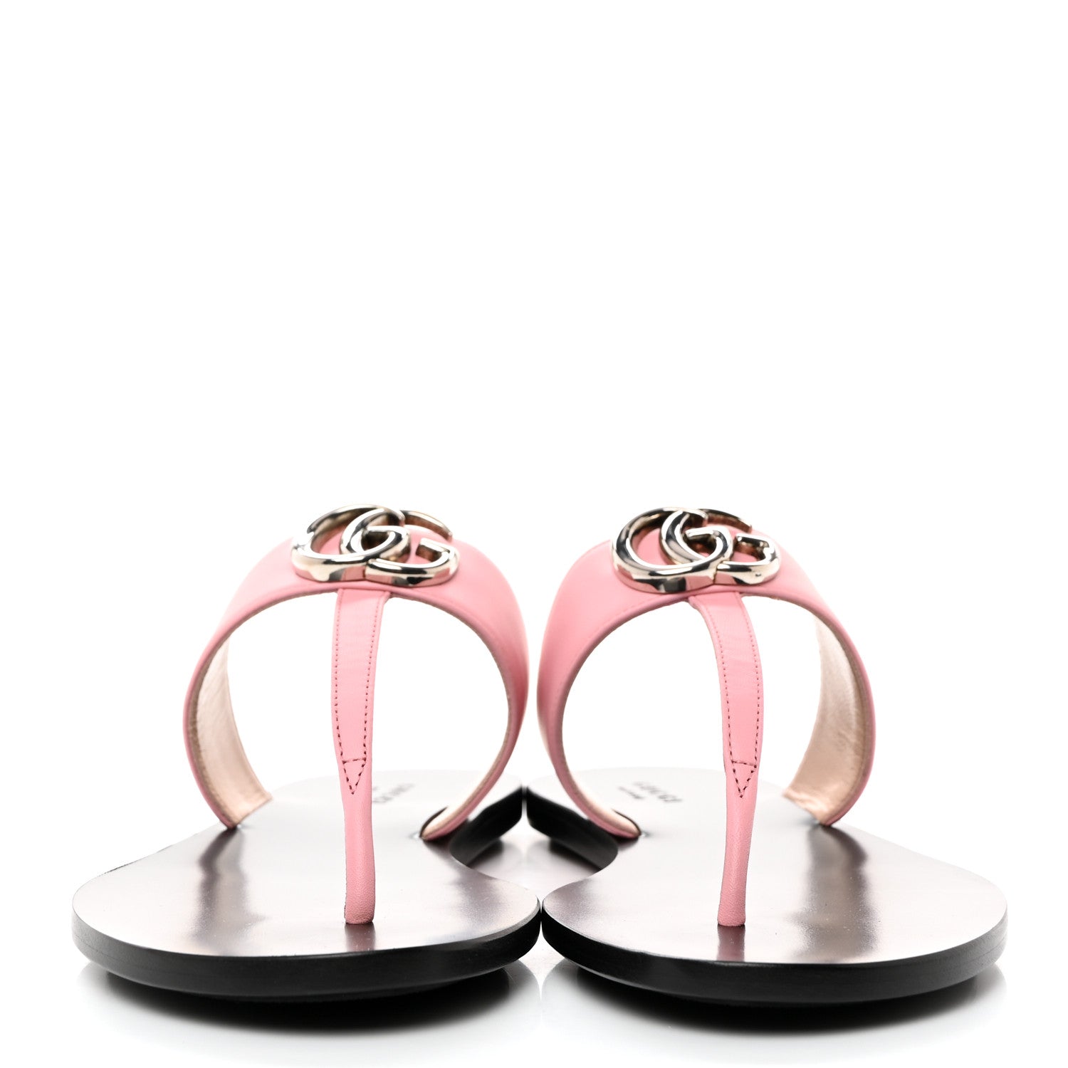 Gucci Calfskin GG Marmont Thong Sandals 37 Wild Rose 3 of 8