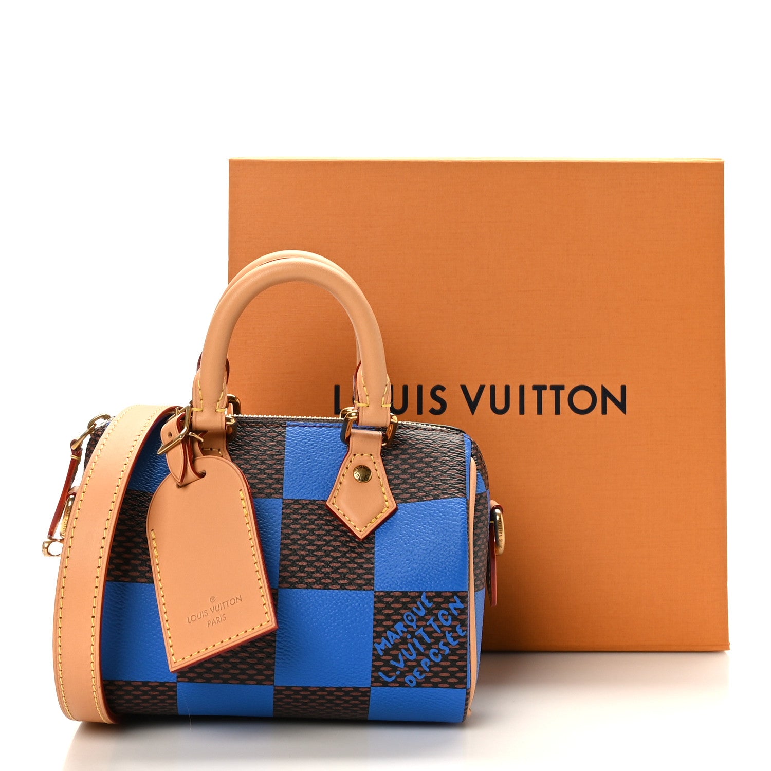 Louis Vuitton Damier Pop Speedy Bandouliere 18 Blue 1417796