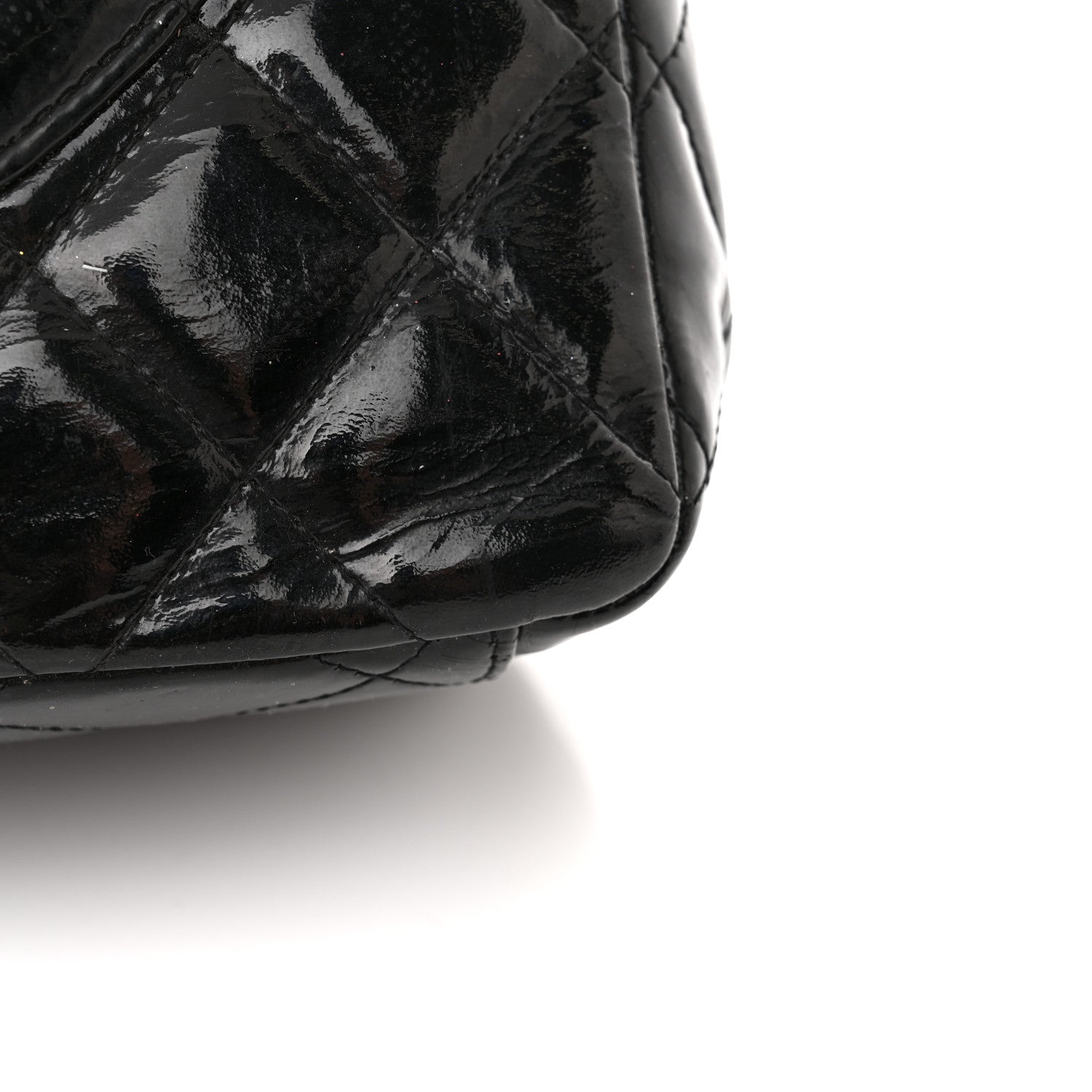 Chanel Patent Quilted Maxi Double Flap Black 21 of 22