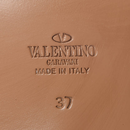 Valentino Garavani Grained Calfskin Rockstud Single Buckle 35mm Cowboy Ankle Boots 37 Nocciola 7 of 8