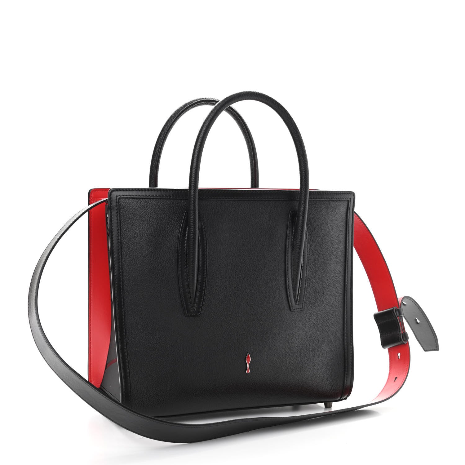 Christian Louboutin Calfskin Empire Patent Studded Medium Paloma Black 3 of 10