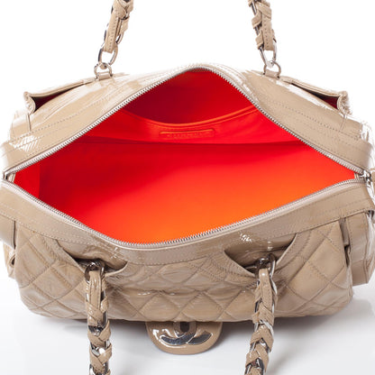 Chanel Patent Day Glo Flap Bag Beige 10 of 11