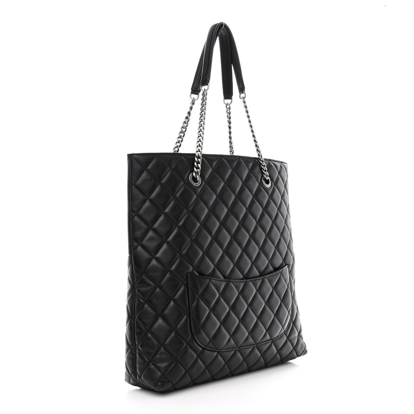 Lambskin Quilted Urban Delight Tote Black