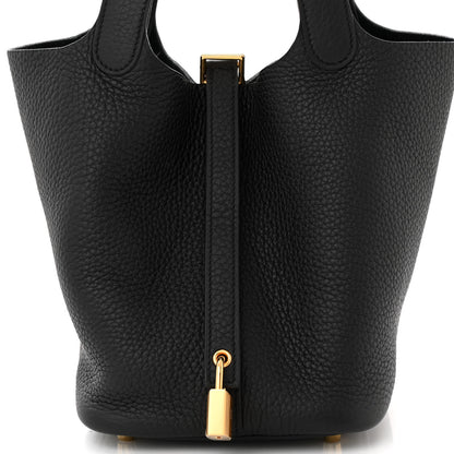 Hermes Taurillon Clemence Picotin Lock 18 PM Black 8 of 10