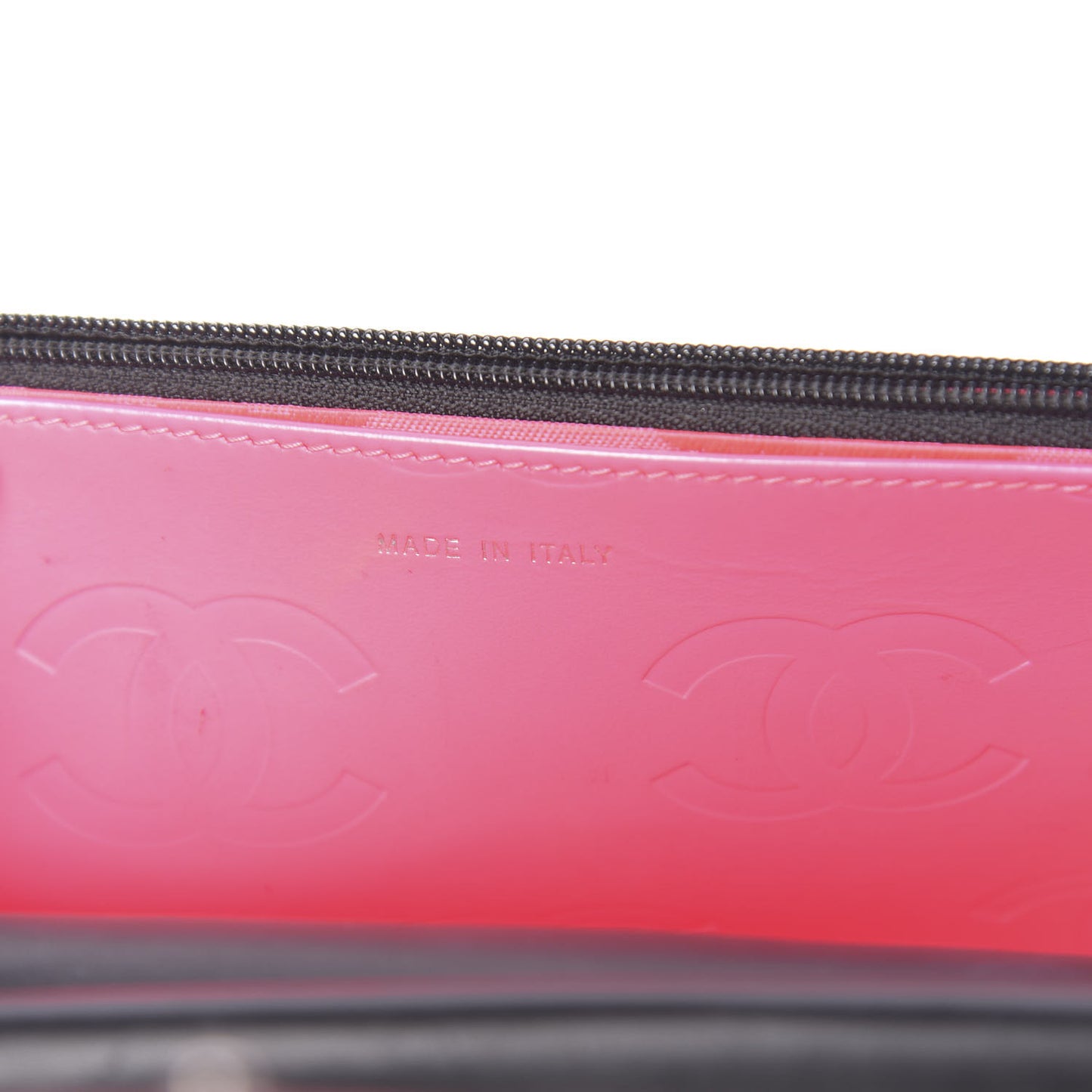 Calfskin Quilted Cambon Wallet On Chain WOC Black